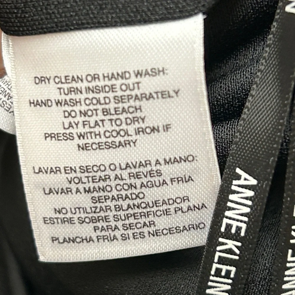 Elegant New With Tag Anne Klein Black Dress with Puff Sleeves Size 18W - Picture 11 of 11